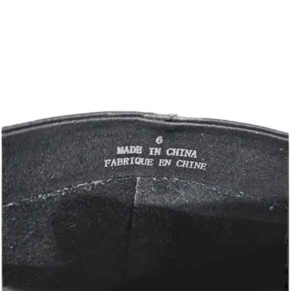 Jeffrey Campbell Black Knee High Leather Boots - Picture 11 of 12